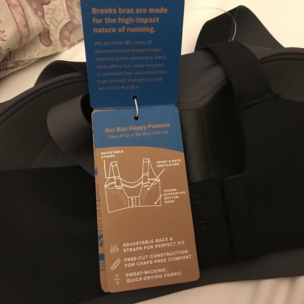 BROOKS DARE SCOOPBACK RUN BLACK SPORTS BRA - Picture 7 of 10